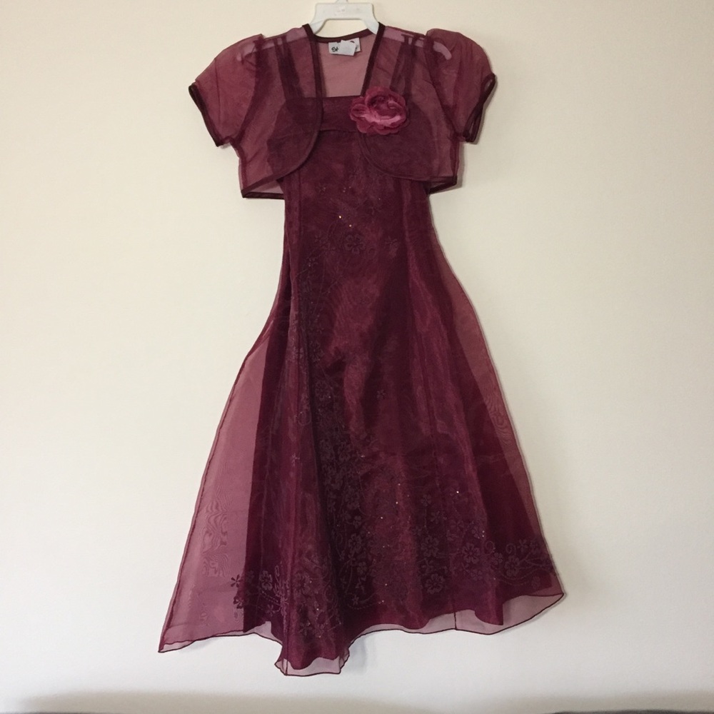 🌻 New Kids’ Dress in Maroon